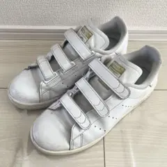 アディダス スタンスミス ホワイト/ゴールド ベルクロ 23.5cm レディース