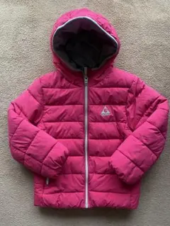 5T(110cmくらい)フード付きピンクダウンコート