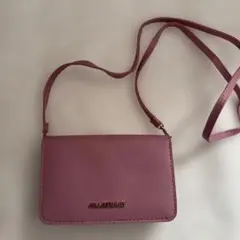 ピンク 合成皮革 ショルダーバッグ