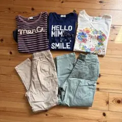 女の子　ロンT パンツ　5点セット