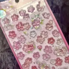 Nekoni 3Dボンボンドロップシール★桜サクラ