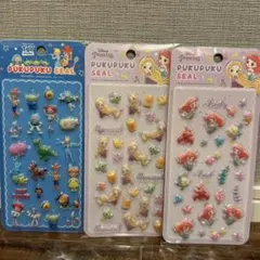 ぷくぷくシール Disney トイ・ストーリー ラプンツェル リトルマーメイド