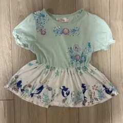 ディズニープリンセス×プティマイン アリエルTシャツ 半袖 110cm