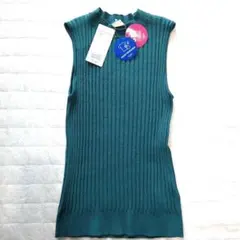 BEAMS HEART ノースリーブニット グリーン　カーディガンセットのサムネイル