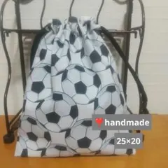 コップ巾着袋 サッカーボール柄 2点セット キナリ - メルカリ