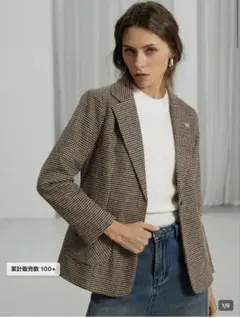 SHEIN 千鳥柄 ジャケット