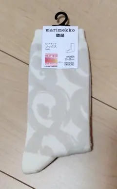 【新品 未使用】マリメッコ　ユニクロ　ヒートテック 靴下 23.5〜25cm