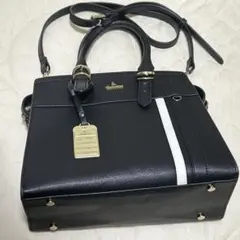 アンドシュエット 2wayショルダーバッグハンドバッグ ブラックゴールド金具