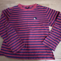 Disney ミッキーマウス ストライプ 長袖カットソー 140