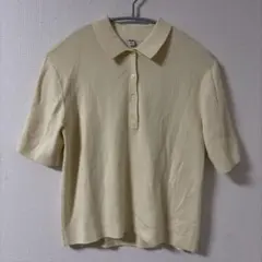 ユニクロ　ポロセーター半袖 UNIQLO ニット　イエロー M