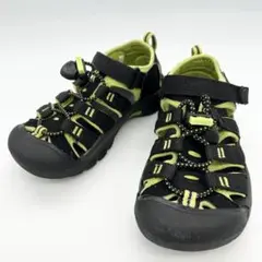 キーン ニューポートH2 ライム ブラック 18cm キッズサンダル