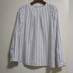 DRESKIP ストライプ 長袖シャツ