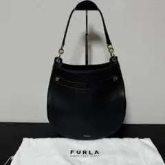 【美品】フルラ アフロディーテ ミニ ワンショルダーバック 黒 レザー