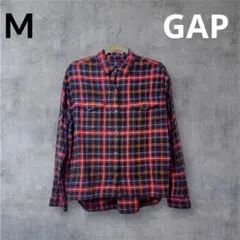 GAP ギャップ チェック柄 長袖 シャツ ネルシャツ カジュアル シンプル 秋