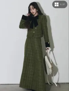 ANDREA&Co.リボン付きツイードセットアップ