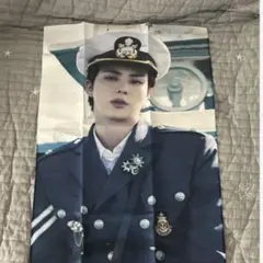 【匿名配送】BTS JIN 布ポスター センイルカフェ特典