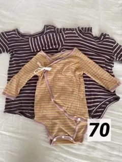 ベビー服 まとめ売り ロンパース 長袖 肌着 ボーダー 女の子