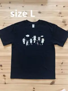 黒Tシャツ　Lサイズ　ねこ
