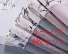 花柄Lサイズレディースショーツ高通気性と伸縮性 深ばきお腹まで包む4枚セット