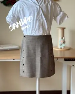 SANDRO チェック柄タイトスカートのサムネイル