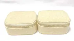 ✨2個SET✨ジュエリーボックス 携帯用PUレザー大容量収納アクセサリーBOX