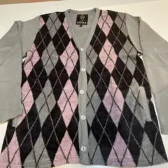 NOBLE ダイヤモンド柄 カーディガン Lサイズ