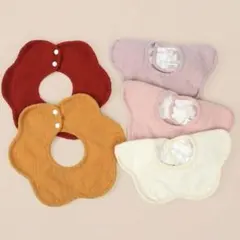 花型スタイ 5枚セット　スタイ　よだれかけ　ベビー　赤ちゃん