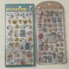 PEANUTS BONBON DROP & コットンパフィ スヌーピー　シール