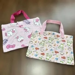 ハローキティ ワンワン　手提げ袋 2個セット