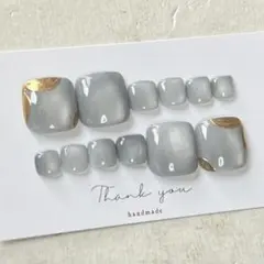 ［F12-33］フットネイルチップ12枚セット マグネット09 ミラーネイル