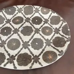 未使用】鹿児島睦さん 手描き 楕円皿 花 - メルカリ