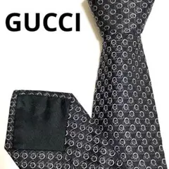 GUCCI グッチ ネクタイ G柄 ブラック 黒 シルク100% イタリア製