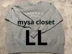 田中里奈　mysa closet ロゴニット　グレー　LL