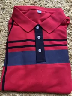 長袖ポロシャツ レッド M