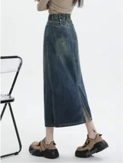 【SHEIN】デニム ロングスカートのサムネイル