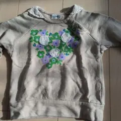 ラグマートベージュ 花柄トレーナー 長袖