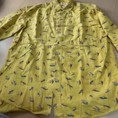 Georges rech イエロー羽柄シャツ Mサイズ