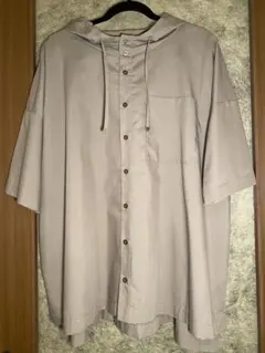 【n'Or LABEL】メンズ パーカーシャツ 半袖 フード付き【春夏】