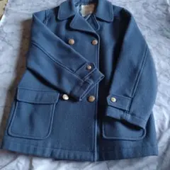 Honey House 青 ダブルブレスト ウールコート　М