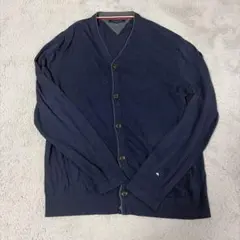 ネイビー カーディガン 6ボタン