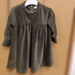 オリーブグリーン コーデュロイ ワンピース