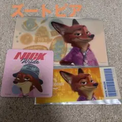 ズートピア　カフェ　ニック　マルチケース　チケット風カード　コースター　特典