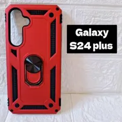 Galaxy S24 plus スマホケース カバー レッド 赤 車載ホルダー