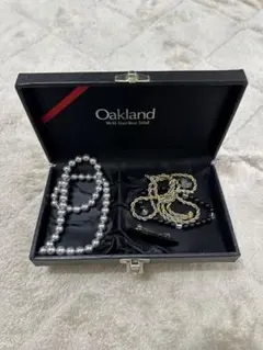 シルバーパール＆ツイストチェーンネックレスセット