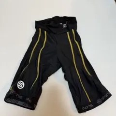 SKINS レーサータイツ Sサイズ ブラック/イエロー