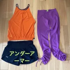 フィットネス　ウェアー　セット　M S アンダーアーマー　ランニングパンツ