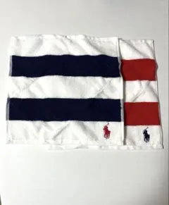 ラルフローレン ミニタオル 2枚セット ボーダー 綿100％ 未使用