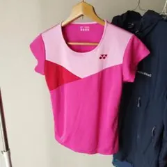 YONEX バドミントンシャツ JP Lサイズ ピンク ポリエステル100%