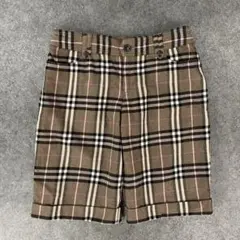 日本製 バーバリーブルーレーベル ノバチェック ハーフパンツ モヘア混 三陽商会