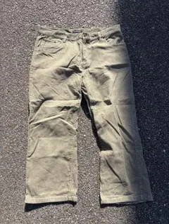 NATHAN ROAD コーデュロイパンツ カーキ系 ゆるだぼ ストレート 古着